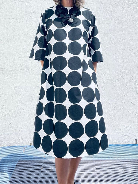 Women Polka Dots Summer Simple Polyester Loose Midi A-Line Regular Regular Size Dresses, Black, Midi Dresses
Women Polka Dots Summer Simple Polyester Loose Midi A-Line Regular Regular Size Dresses, Black, Midi Dresses