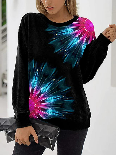Women's Sweatshirt Pullover Floral Print Casual Sports Holiday Print Active Streetwear Hoodies Sweatshirts, Black, Sweatshirts & Hoodies
Women's Sweatshirt Pullover Floral Print Casual Sports Holiday Print Active Streetwear Hoodies Sweatshirts, Black, Sweatshirts & Hoodies