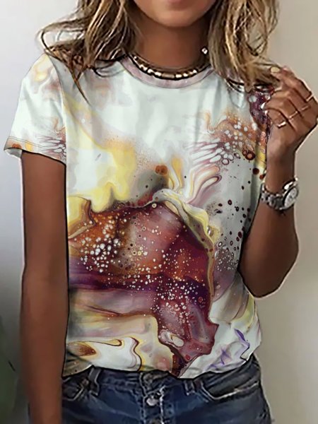 Women Abstract Art Colorful Pattern Abstract Casual T-Shirt, As picture, T-shirts
Women Abstract Art Colorful Pattern Abstract Casual T-Shirt, As picture, T-shirts