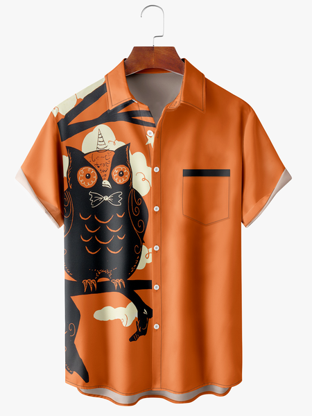 Men's Halloween Eagle Print Fashion Lapel Short Sleeve Hawaiian Shirt, Orange, Short Sleeve Shirts
Men's Halloween Eagle Print Fashion Lapel Short Sleeve Hawaiian Shirt, Orange, Short Sleeve Shirts
