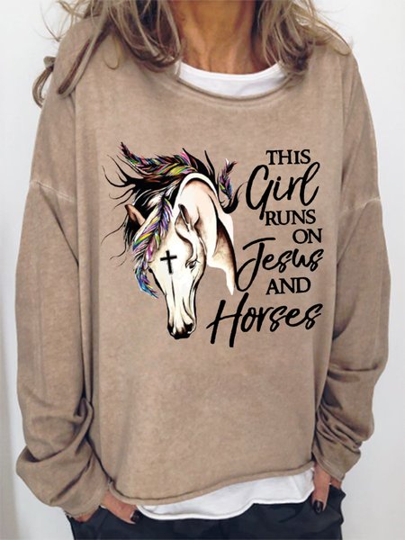 This Girl Run On Jesus And Horses Women's Sweatshirt, Light brown, Hoodies&Sweatshirts
This Girl Run On Jesus And Horses Women's Sweatshirt, Light brown, Hoodies&Sweatshirts
