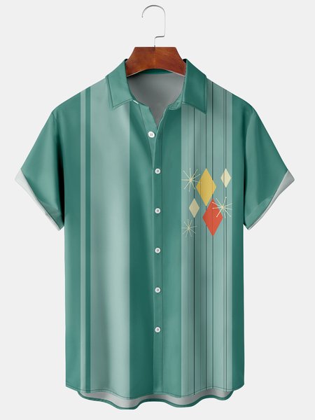Men's Geometric Print Casual Breathable Hawaiian Short Sleeve Shirt, Green, Short Sleeve Shirts
Men's Geometric Print Casual Breathable Hawaiian Short Sleeve Shirt, Green, Short Sleeve Shirts