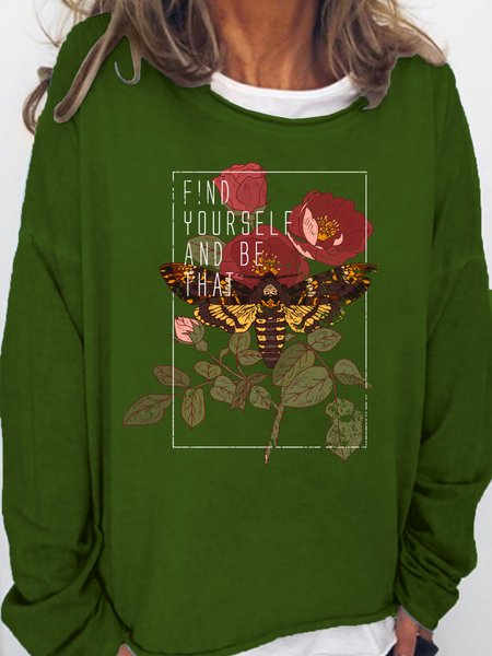 Find Yourself And Be That Women`s Loose Casual Sweatshirt, Green, Hoodies&Sweatshirts
Find Yourself And Be That Women`s Loose Casual Sweatshirt, Green, Hoodies&Sweatshirts