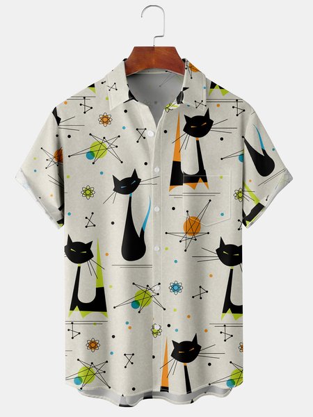 Men's Art Collection Casual Short Sleeve Hawaiian Shirt with Chest Pocket, Light khaki, Short Sleeve Shirts
Men's Art Collection Casual Short Sleeve Hawaiian Shirt with Chest Pocket, Light khaki, Short Sleeve Shirts