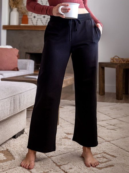 Women Casual Plain Autumn Polyester Daily Ankle Pants Wide leg pants H-Line Regular Size Casual Pants, Black, Pants
Women Casual Plain Autumn Polyester Daily Ankle Pants Wide leg pants H-Line Regular Size Casual Pants, Black, Pants