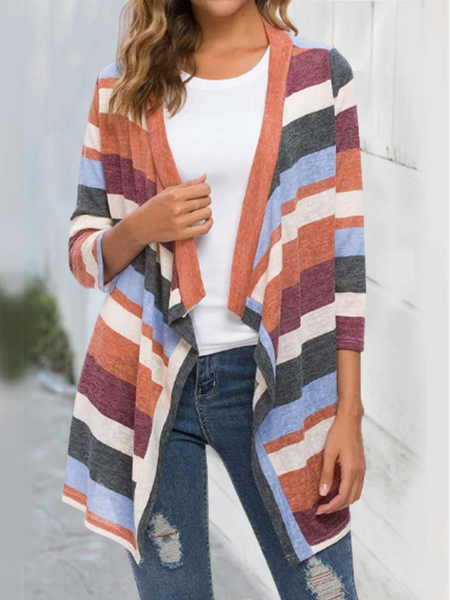 Striped Casual Autumn Natural Daily Mid-long A-Line Regular Regular Size Other Coat for Women, Multicolor, Outerwear
Striped Casual Autumn Natural Daily Mid-long A-Line Regular Regular Size Other Coat for Women, Multicolor, Outerwear