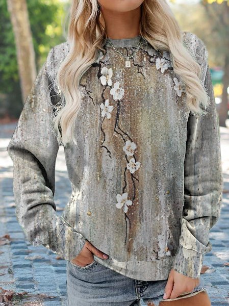 Women Casual Floral Autumn Polyester Loose Crew Neck H-Line Regular Regular Size Sweatshirts, Gray, Sweatshirts & Hoodies
Women Casual Floral Autumn Polyester Loose Crew Neck H-Line Regular Regular Size Sweatshirts, Gray, Sweatshirts & Hoodies