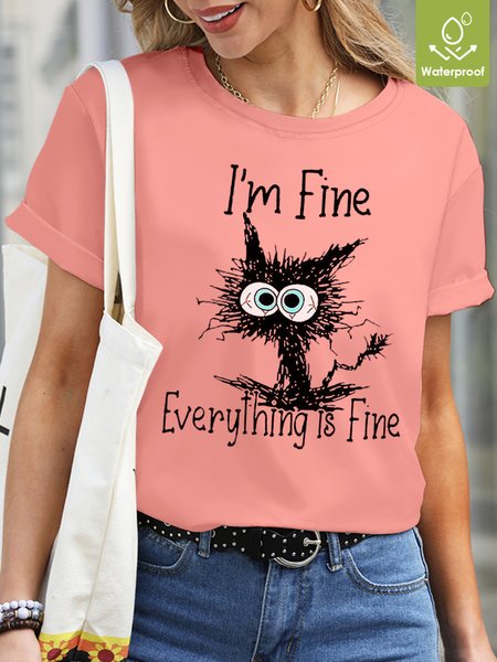 I'm Fine Everything Is Fine Waterproof Oilproof Stainproof Fabric Women's T-Shirt, Pink, T-shirts
I'm Fine Everything Is Fine Waterproof Oilproof Stainproof Fabric Women's T-Shirt, Pink, T-shirts