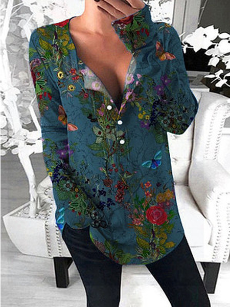 Casual Floral Autumn Spandex V neck Micro-Elasticity Long sleeve Regular Regular T-shirt for Women, Green, T-Shirts
Casual Floral Autumn Spandex V neck Micro-Elasticity Long sleeve Regular Regular T-shirt for Women, Green, T-Shirts