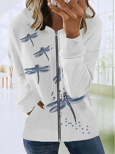 Women Casual Autumn Dragonfly Loose Long sleeve Regular Off Shoulder Sleeve H-Line Regular Size Sweatshirt, White, Outerwear
Women Casual Autumn Dragonfly Loose Long sleeve Regular Off Shoulder Sleeve H-Line Regular Size Sweatshirt, White, Outerwear
