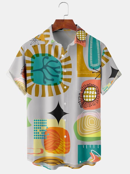 Mens Art Geo Print Front Buttons Soft Breathable Chest Pocket Casual Hawaiian Shirts, Gray, Short Sleeve Shirts
Mens Art Geo Print Front Buttons Soft Breathable Chest Pocket Casual Hawaiian Shirts, Gray, Short Sleeve Shirts
