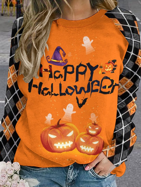 Women Funny Pumpkin Happy Halloween Plaid Loose Cotton Casual Sweatshirts, Orange, Hoodies&Sweatshirts
Women Funny Pumpkin Happy Halloween Plaid Loose Cotton Casual Sweatshirts, Orange, Hoodies&Sweatshirts