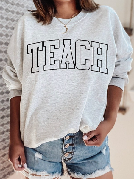 Casual Text Letters Autumn Polyester Loose Long sleeve Crew Neck Regular Regular Size Sweatshirts for Women, Light gray, Sweatshirts & Hoodies
Casual Text Letters Autumn Polyester Loose Long sleeve Crew Neck Regular Regular Size Sweatshirts for Women, Light gray, Sweatshirts & Hoodies
