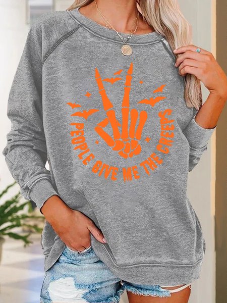 Women People Give Me The Creeps Halloween Skeleton Hand Simple Sweatshirts, Gray, Hoodies&Sweatshirts
Women People Give Me The Creeps Halloween Skeleton Hand Simple Sweatshirts, Gray, Hoodies&Sweatshirts