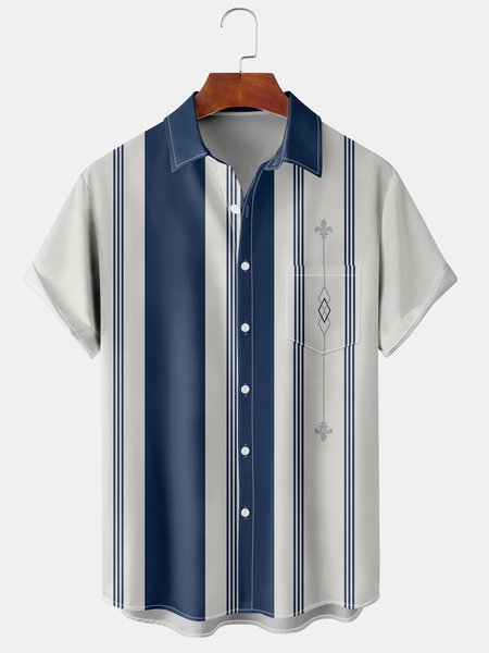 Men's Striped Art Print Casual Breathable Hawaiian Short Sleeve Shirt, Blue, Short Sleeve Shirts
Men's Striped Art Print Casual Breathable Hawaiian Short Sleeve Shirt, Blue, Short Sleeve Shirts