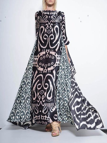 Ethnic Autumn Vacation Natural No Elasticity Regular Fit Three Quarter Boat Neck Regular Size Dresses for Women, Black, Maxi Dresses
Ethnic Autumn Vacation Natural No Elasticity Regular Fit Three Quarter Boat Neck Regular Size Dresses for Women, Black, Maxi Dresses