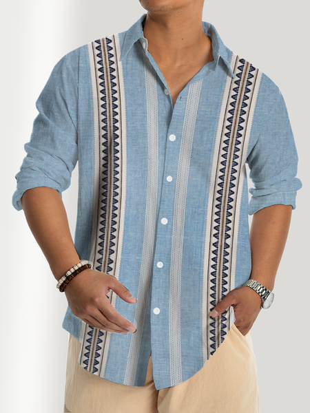 Cotton and linen stripe style geometry leisure men long sleeve shirt, As picture, Long Sleeve Shirts
Cotton and linen stripe style geometry leisure men long sleeve shirt, As picture, Long Sleeve Shirts