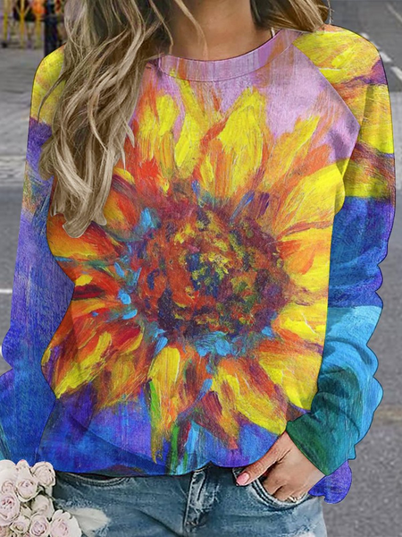 Women Sunflower Pattern Abstract Art Casual Crew Neck Sweatshirt, As picture, Hoodies&Sweatshirts
Women Sunflower Pattern Abstract Art Casual Crew Neck Sweatshirt, As picture, Hoodies&Sweatshirts