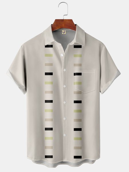 Mens Retro Print Front Buttons Soft Breathable Chest Pocket Casual Bowling Shirts, Khaki, Short Sleeve Shirts
Mens Retro Print Front Buttons Soft Breathable Chest Pocket Casual Bowling Shirts, Khaki, Short Sleeve Shirts