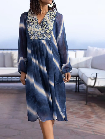 Floral Autumn Elegant Polyester V neck Natural Holiday Regular Regular Size Dresses for Women, Blue, Midi Dresses
Floral Autumn Elegant Polyester V neck Natural Holiday Regular Regular Size Dresses for Women, Blue, Midi Dresses