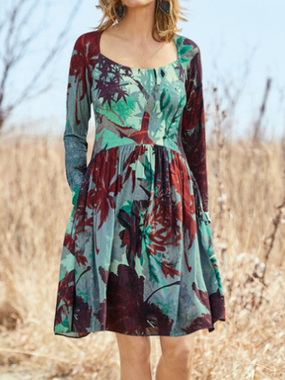 Casual Floral Autumn Micro-Elasticity Daily Loose Midi X-Line Regular Size Dresses for Women, Multicolor, Dresses
Casual Floral Autumn Micro-Elasticity Daily Loose Midi X-Line Regular Size Dresses for Women, Multicolor, Dresses