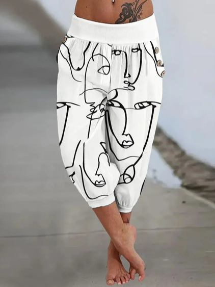 Casual Abstract Autumn Natural Daily Loose Capris Wide leg pants Cotton-Blend Sweatpants for Women, White, Pants
Casual Abstract Autumn Natural Daily Loose Capris Wide leg pants Cotton-Blend Sweatpants for Women, White, Pants