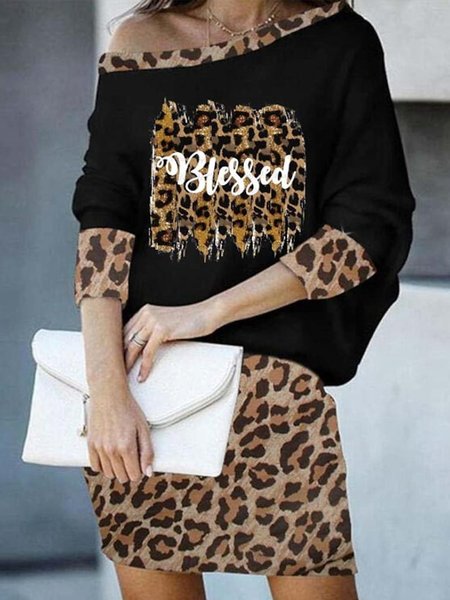 Women Casual Leopard Autumn Daily Midi Long sleeve T-Shirt Dress T-Line Regular Size Dresses, Black, Dresses
Women Casual Leopard Autumn Daily Midi Long sleeve T-Shirt Dress T-Line Regular Size Dresses, Black, Dresses