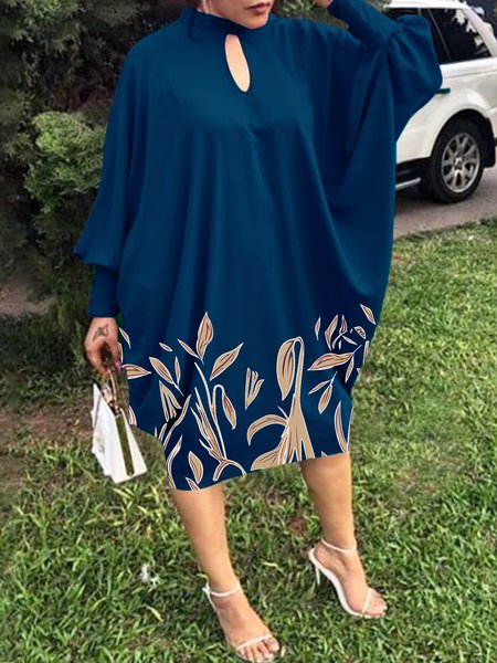 Elegant Floral Printed Long Sleeve Midi Dresses, Deep blue, Midi Dresses
Elegant Floral Printed Long Sleeve Midi Dresses, Deep blue, Midi Dresses
