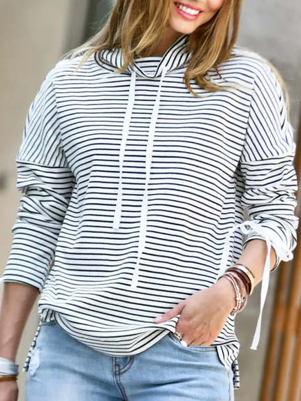 Striped Casual Autumn Polyester Micro-Elasticity Loose Regular H-Line Regular Sweatshirts for Women, Stripe, Hoodies & Sweatshirts
Striped Casual Autumn Polyester Micro-Elasticity Loose Regular H-Line Regular Sweatshirts for Women, Stripe, Hoodies & Sweatshirts