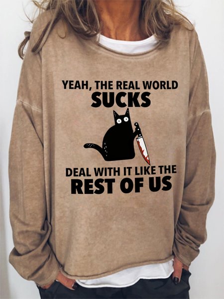 The Real World Sucks Deal With It Like Rest Of Us Women's Sweatshirt, Light brown, Hoodies&Sweatshirts
The Real World Sucks Deal With It Like Rest Of Us Women's Sweatshirt, Light brown, Hoodies&Sweatshirts
