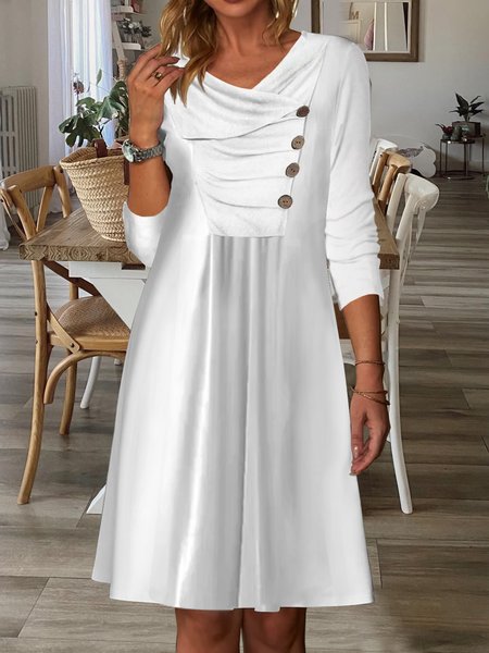 Plain Simple Autumn Daily Loose Jersey Pullover Long sleeve A-Line Dress for Women, White, Mini Dresses
Plain Simple Autumn Daily Loose Jersey Pullover Long sleeve A-Line Dress for Women, White, Mini Dresses