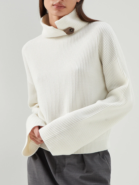 Plain Simple Autumn Polyester Stand Collar Long sleeve Regular H-Line Regular Sweater for Women, Off white, Sweaters
Plain Simple Autumn Polyester Stand Collar Long sleeve Regular H-Line Regular Sweater for Women, Off white, Sweaters