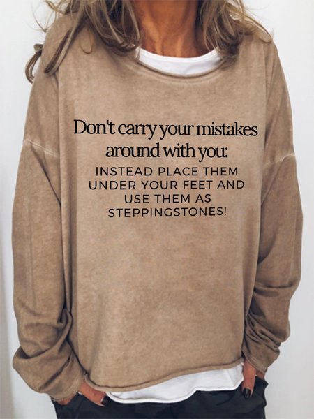 Lilicloth X Kat8lyst Don't Carry Your Mistakes Around With You Women's Sweatshirt, Light brown, Hoodies&Sweatshirts
Lilicloth X Kat8lyst Don't Carry Your Mistakes Around With You Women's Sweatshirt, Light brown, Hoodies&Sweatshirts