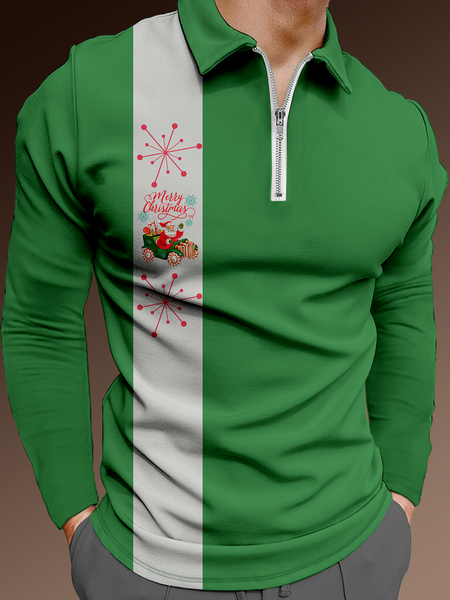 Casual Festive Collection Santa Claus Geometric Stripe Color Block Car Element Pattern Lapel Long Sleeve Polo Print Top, Green, Polos
Casual Festive Collection Santa Claus Geometric Stripe Color Block Car Element Pattern Lapel Long Sleeve Polo Print Top, Green, Polos