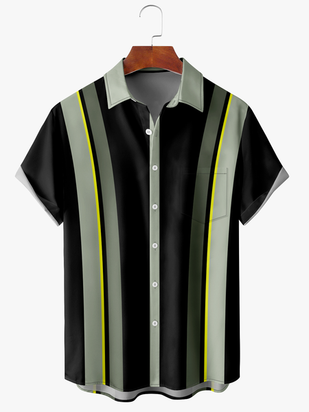 Men's Geometric Stripe Print Fashion Lapel Short Sleeve Hawaiian Shirt, Black, Short Sleeve Shirts
Men's Geometric Stripe Print Fashion Lapel Short Sleeve Hawaiian Shirt, Black, Short Sleeve Shirts