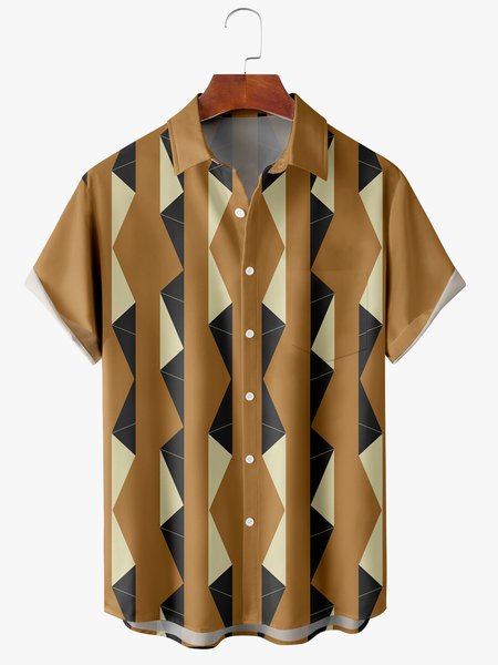 Men's Geometric Stripe Print Fashion Lapel Short Sleeve Hawaiian Shirt, Yellow, Short Sleeve Shirts
Men's Geometric Stripe Print Fashion Lapel Short Sleeve Hawaiian Shirt, Yellow, Short Sleeve Shirts