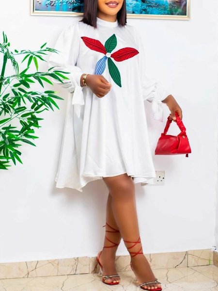 Floral Autumn Vacation Polyester Natural Micro-Elasticity Skirt Long sleeve Regular Dresses for Women, White, Mini Dresses
Floral Autumn Vacation Polyester Natural Micro-Elasticity Skirt Long sleeve Regular Dresses for Women, White, Mini Dresses