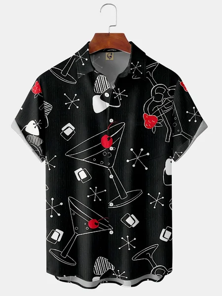 Men's Medieval Print Fashion Lapel Pocket Short Sleeve Shirt, Black, Short Sleeve Shirts
Men's Medieval Print Fashion Lapel Pocket Short Sleeve Shirt, Black, Short Sleeve Shirts