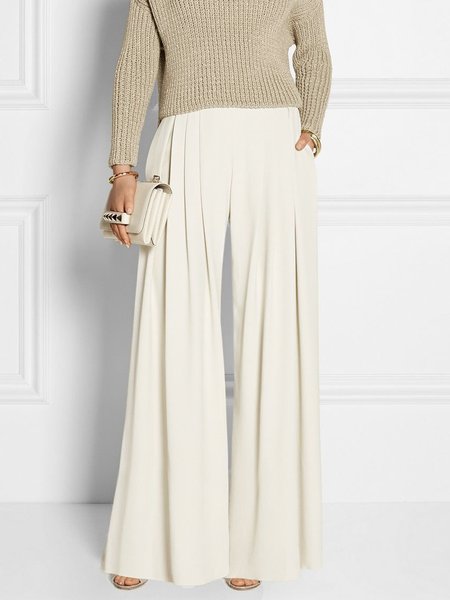 Women Plain Simple Autumn No Elasticity Regular Fit Wide leg pants Long Regular Regular Size Fashion Pants, White, Pants
Women Plain Simple Autumn No Elasticity Regular Fit Wide leg pants Long Regular Regular Size Fashion Pants, White, Pants
