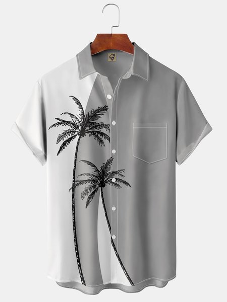 Mens Coconut Tree Print Casual Short Sleeve Shirt Hawaiian Top with Pocket, Gray, Short Sleeve Shirts
Mens Coconut Tree Print Casual Short Sleeve Shirt Hawaiian Top with Pocket, Gray, Short Sleeve Shirts
