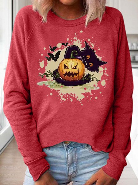Women Black Cat Pumpkin Light Crew Neck Halloween Sweatshirts, Red, Hoodies&Sweatshirts
Women Black Cat Pumpkin Light Crew Neck Halloween Sweatshirts, Red, Hoodies&Sweatshirts
