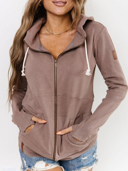 Plain hooded drawstring loose sweater jacket Cardigan plus size, Camel, Outerwear
Plain hooded drawstring loose sweater jacket Cardigan plus size, Camel, Outerwear