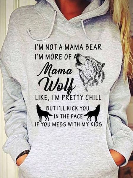 I'M NOT A MAMA BEAR I'M MORE Hoodie plus size, Gray, Hoodies & Sweatshirts