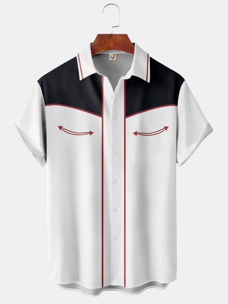 Mens Retro Cowboy Print Front Buttons Soft Breathable Fake Pocket Casual Western Shirts, White, Short Sleeve Shirts
Mens Retro Cowboy Print Front Buttons Soft Breathable Fake Pocket Casual Western Shirts, White, Short Sleeve Shirts