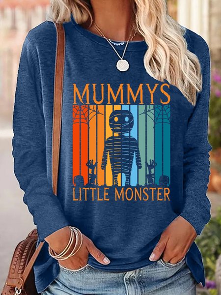 Lilicloth X Jessanjony Mummys Little Monster Women's Long Sleeve T-Shirt, Blue, Long sleeves
Lilicloth X Jessanjony Mummys Little Monster Women's Long Sleeve T-Shirt, Blue, Long sleeves