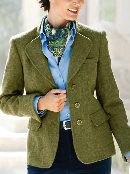 Urban Woolen Shawl Collar Jacket, Green, Jackets