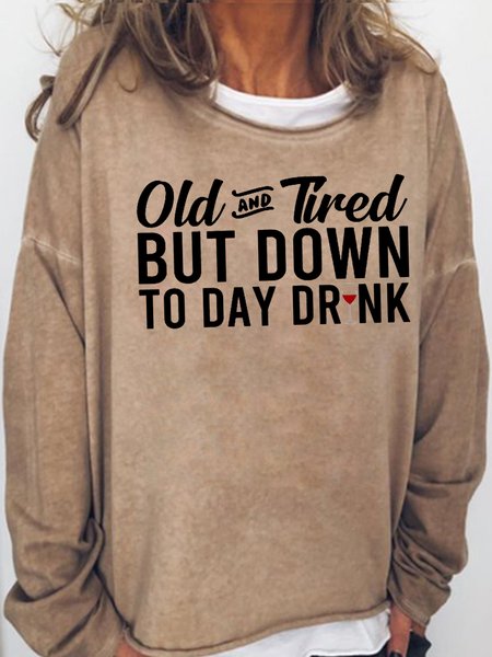 Womens Funny Old And Tired Casual Cotton-Blend Sweatshirt, Light brown, Hoodies&Sweatshirts
Womens Funny Old And Tired Casual Cotton-Blend Sweatshirt, Light brown, Hoodies&Sweatshirts