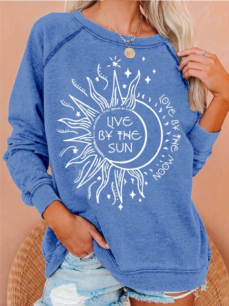 Womens Live By The Sun Love By The Moon Casual Sweatshirt, Light blue, Hoodies&Sweatshirts
Womens Live By The Sun Love By The Moon Casual Sweatshirt, Light blue, Hoodies&Sweatshirts