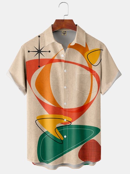 Men's Geometric Casual Short Sleeve Hawaiian Shirt with Chest Pocket, Yellow, Short Sleeve Shirts
Men's Geometric Casual Short Sleeve Hawaiian Shirt with Chest Pocket, Yellow, Short Sleeve Shirts