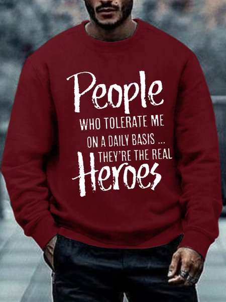 Men People Who Tolerate Me On A Daily Basis They're The Real Heroes Casual Crew Neck Sweatshirt, Red, Hoodies&Sweatshirts
Men People Who Tolerate Me On A Daily Basis They're The Real Heroes Casual Crew Neck Sweatshirt, Red, Hoodies&Sweatshirts